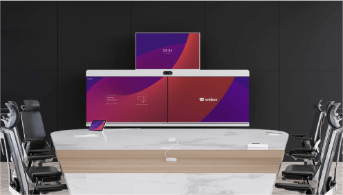 Board room with Cisco webex enabled devices