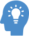 Head with lightbulb